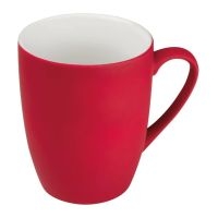 Gumírozott kerámia bögre, 300 ml - PIROS