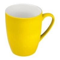 Gumírozott kerámia bögre, 300 ml - SÁRGA