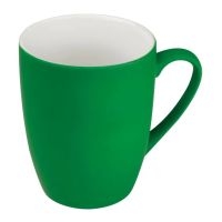 Gumírozott kerámia bögre, 300 ml - ZÖLD
