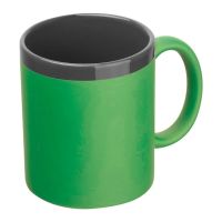 Gumírozott kerámia bögre, 300 ml - ZÖLD