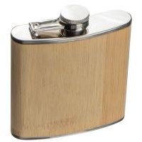 Flaska bambusz bevonattal, 170 ml