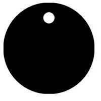 "Toby" biléta - kör, nagy - FEKETE